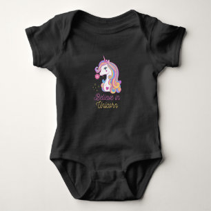 Believe In Magic Unicorn        Baby Bodysuit