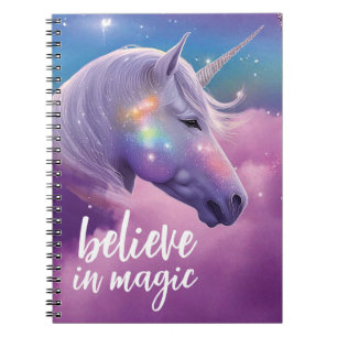 Believe in Magic Unicorn Cosmic Fantasy Journal