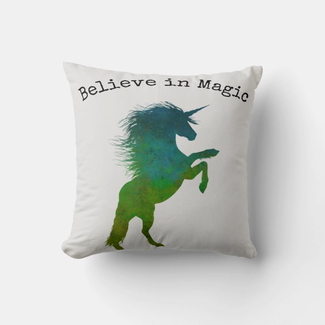 Believe in Magic Unicorn Cushion (Front)