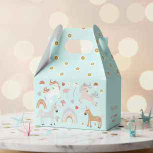 Believe in magic unicorn kids birthday favour box