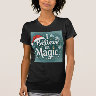 Believe in magic women family holiday tee