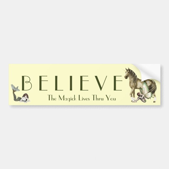 Believe in Magick Bumper Sticker (Front)