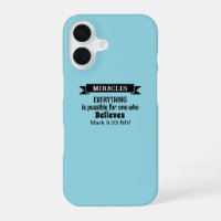Believe in Miracles Bible Verse Light Blue