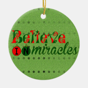 Believe in Miracles Ceramic Tree Decoration