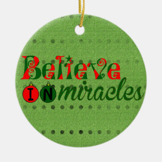 Believe in Miracles Ceramic Tree Decoration