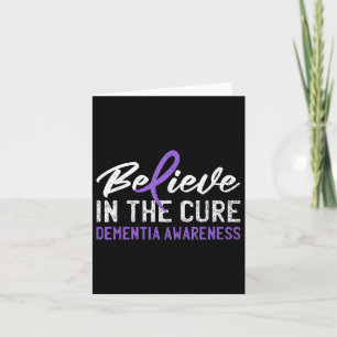 Believe In The Cure Dementia Awareness Purple Ribb Card