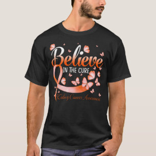 Believe In The Cure Kidney Cancer Awareness Butter T-Shirt