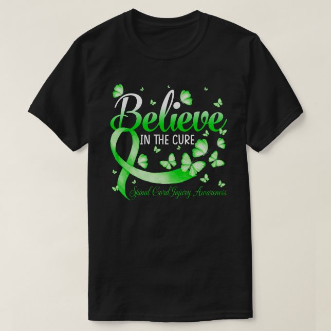 Believe In The Cure Spinal Cord Injury Awareness B T-Shirt (Design Front)