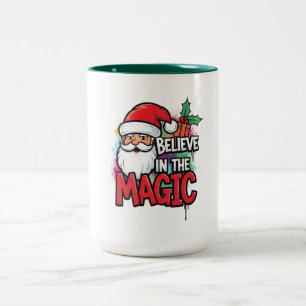 Believe in the Magic Christmas Two-Tone Coffee Mug