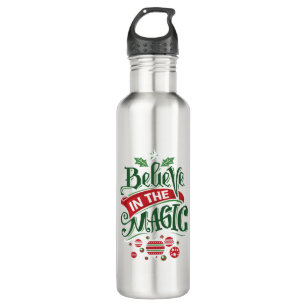 Believe in the Magic Christmas Typography 710 Ml Water Bottle