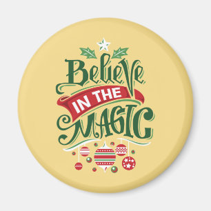 Believe in the Magic Christmas Typography Magnet