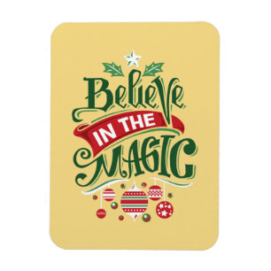 Believe in the Magic Christmas Typography Magnet