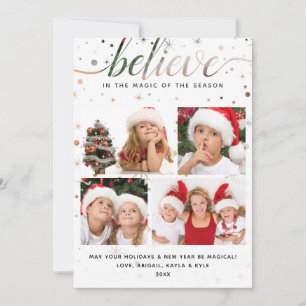 BELIEVE in the Magic + Colour-Matching Typography Holiday Card