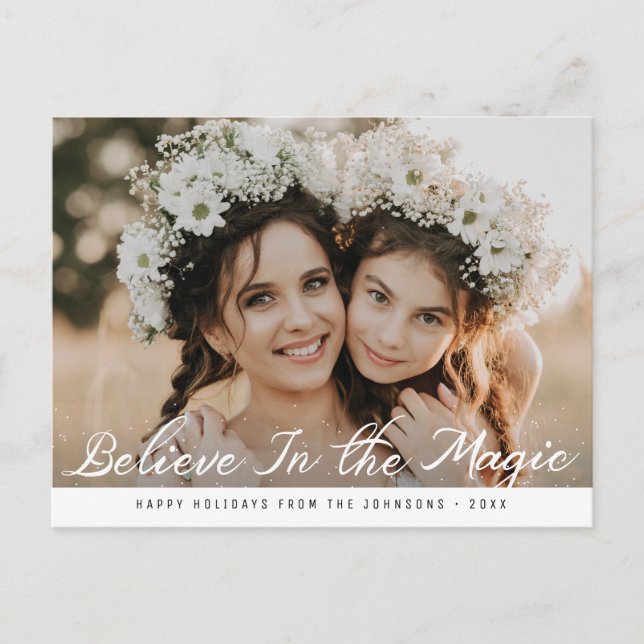 BELIEVE IN THE MAGIC | merry christmas Postcard (Front)