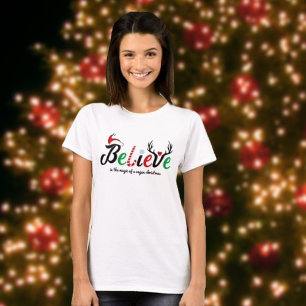 Believe in the magic of a vegan christmas T-Shirt