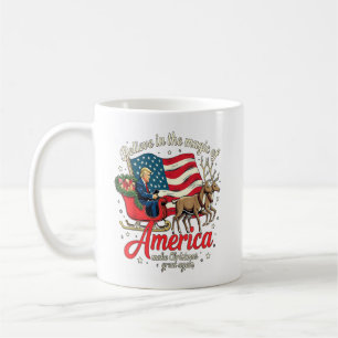 Believe in the Magic of America Make Christmas Gre Coffee Mug