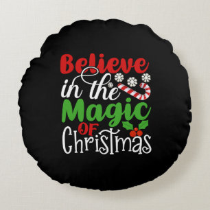 Believe in The Magic Of Christmas-81529 Round Cushion