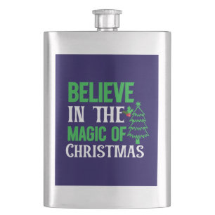 Believe in The Magic Of Christmas-82077 Hip Flask