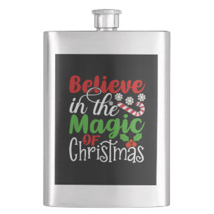 Believe in The Magic Of Christmas-82301 Hip Flask