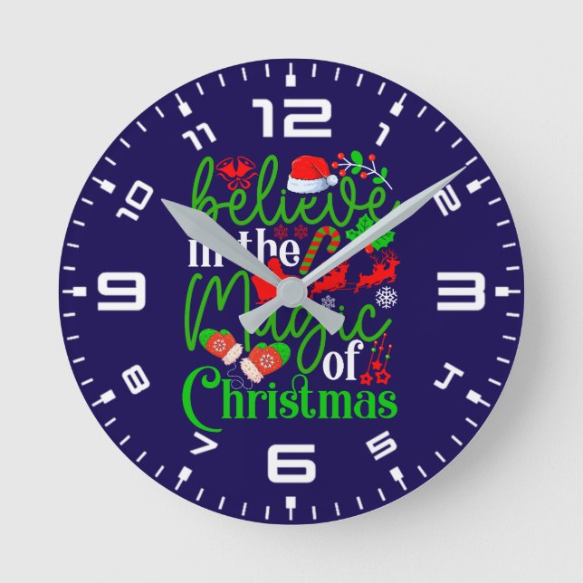 Believe In The Magic Of Christmas-82307 Round Clock (Front)