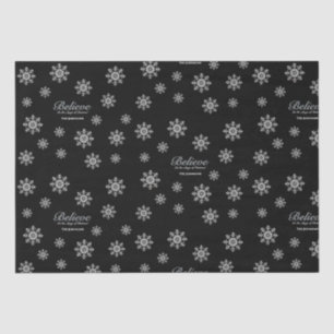 Believe in the Magic Of Christmas   Black Tissue Paper