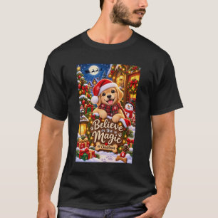 Believe in the Magic of Christmas – Cute Dog Holid T-Shirt