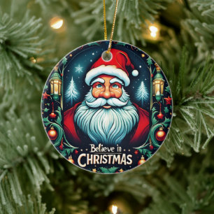 Believe in the Magic of Christmas Festive  Ceramic Ornament