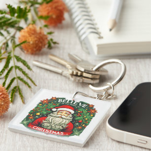 Believe in the Magic of Christmas Festive Key Ring