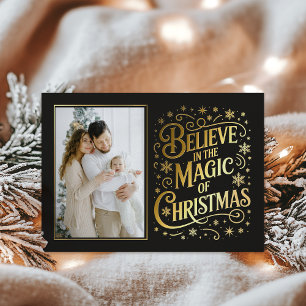 Believe In The Magic Of Christmas Foil Holiday Card