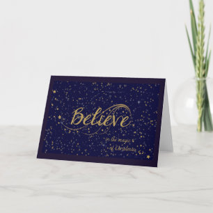 Believe in the magic of Christmas Holiday Card