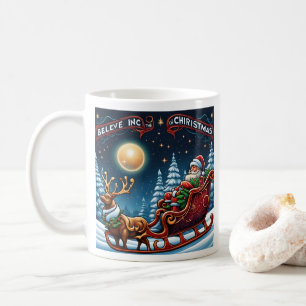 Believe in the Magic of Christmas Holiday Coffee Mug