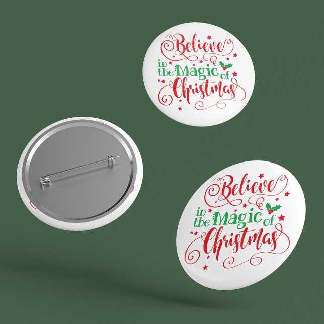 Believe In The Magic Of Christmas Holidays 6 Cm Round Badge (Creator Uploaded)