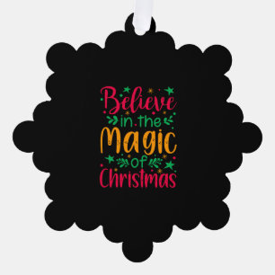 Believe in the Magic of Christmas Merry christmas Tree Decoration Card