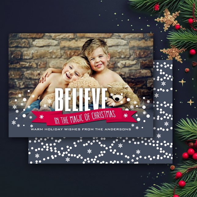 Believe in the Magic of Christmas Photo Card (Creator Uploaded)