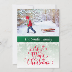 Believe in the Magic of Christmas Photo Card