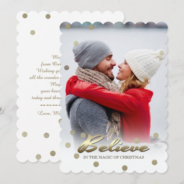 Believe in the Magic of Christmas. Photo Cards (Front/Back)