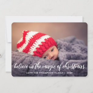 Believe in the Magic of Christmas Photo Holiday Card