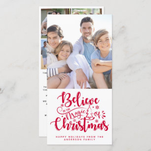 Believe in the Magic of Christmas Photo Holiday Card