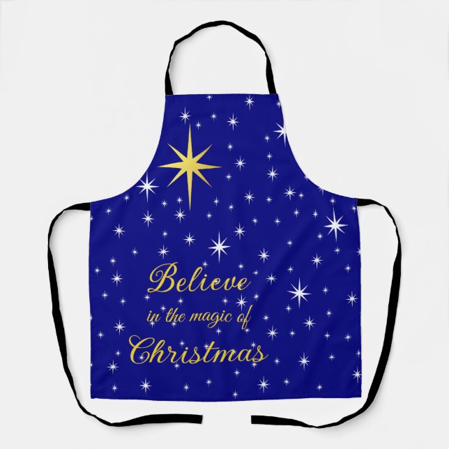 Believe in the Magic of Christmas Print Apron (Front)