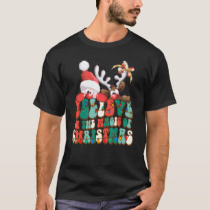 Believe In the Magic Of Christmas Retro Christmas T-Shirt