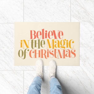 Believe in the Magic of Christmas - Retro Style Doormat