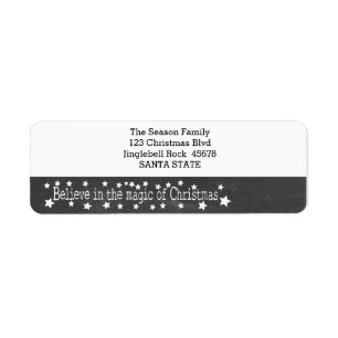Believe in the magic of Christmas Return Address Label