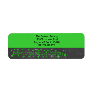 Believe in the magic of Christmas Return Address Label