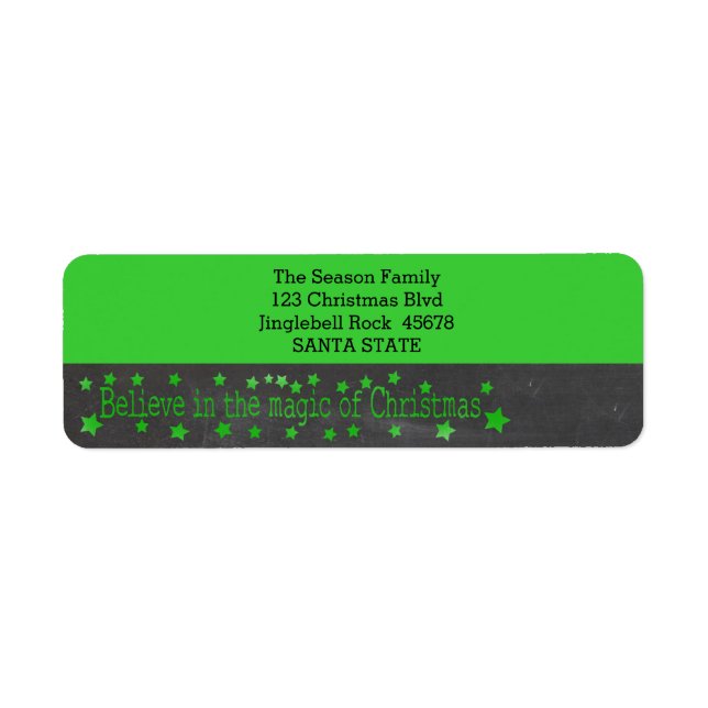 Believe in the magic of Christmas Return Address Label (Front)