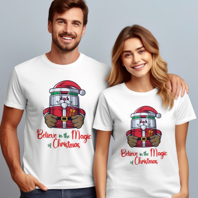 Believe in the magic of Christmas Santa Claus T-Shirt (Creator Uploaded)