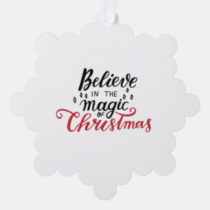 Believe in the Magic of Christmas Tree Decoration Card