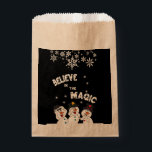 Believe in the Magic Snowmen Favour Bag<br><div class="desc">Christmas Favour Treat Bags. ⭐This Product is 100% Customisable. *****Click on CUSTOMIZE BUTTON to add, delete, move, resize, changed around, rotate, etc... any of the graphics or text. 99% of my designs in my store are done in layers. This makes it easy for you to resize and move the graphics...</div>