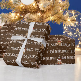 BELIEVE IN THE MAGIC Text   Wrapping Paper