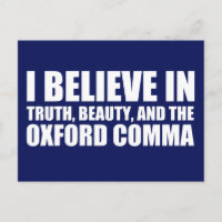 Believe in the Oxford Comma Humour