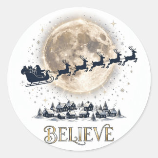 Believe in the Sleigh Christmas Sticker